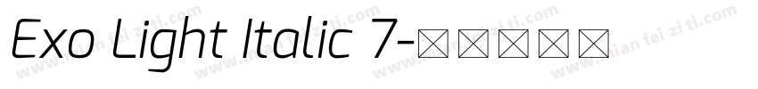 Exo Light Italic 7字体转换